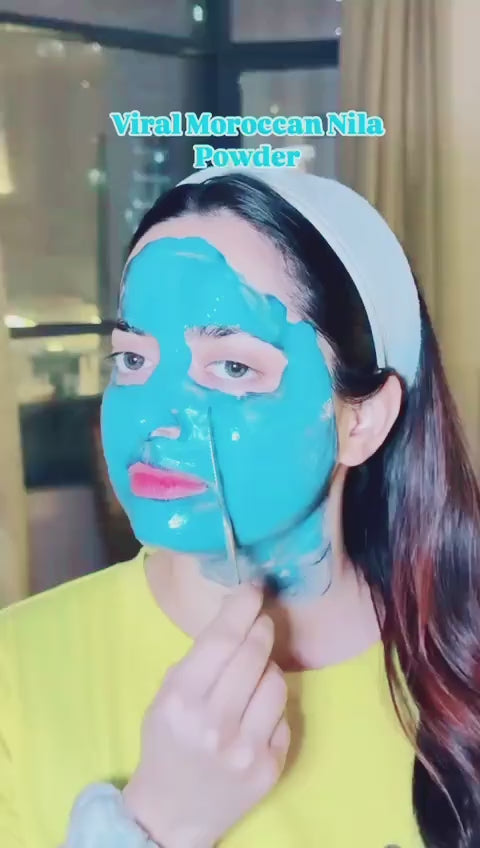 Video demonstrating Neela Powder traditional blue fabric whitening powder that brightens white clothes, reduces yellow stains, and enhances fabric whiteness during washing.