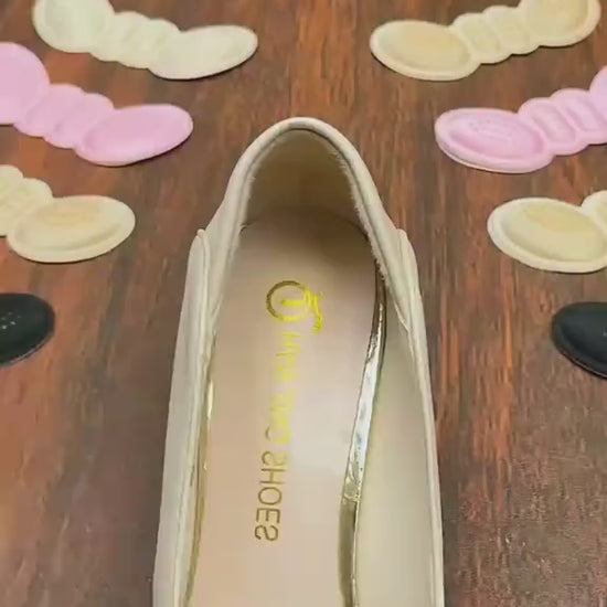 Comfortable shoe heel cushion pads for sneakers, heels, flats, and formal shoes to reduce heel discomfort