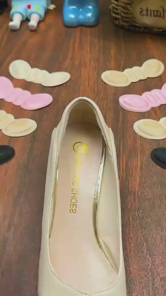 Comfortable shoe heel cushion pads for sneakers, heels, flats, and formal shoes to reduce heel discomfort